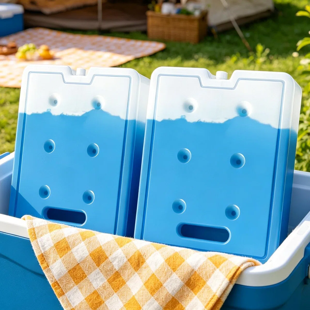 Ghiacciolo da Lunch Box Riutilizzabili Portatili 2 Pezzi Lunga Durata Con | Piastre Congelatore Per Lunch Box Casa Ufficio Viaggi Campeggio Escursionismo Pesca Frigorifero