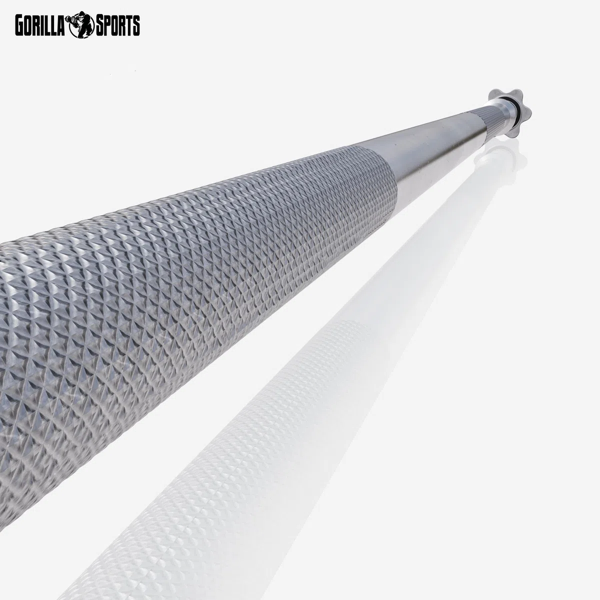 GORILLA SPORTS Barra per bilanciere lunga, diametro: 30 mm, lunghezza: 150 cm, 180 cm, 200 cm, con 2 chiusure a stella, portata massima: 200 kg, cromata, barra per manubrio lunga