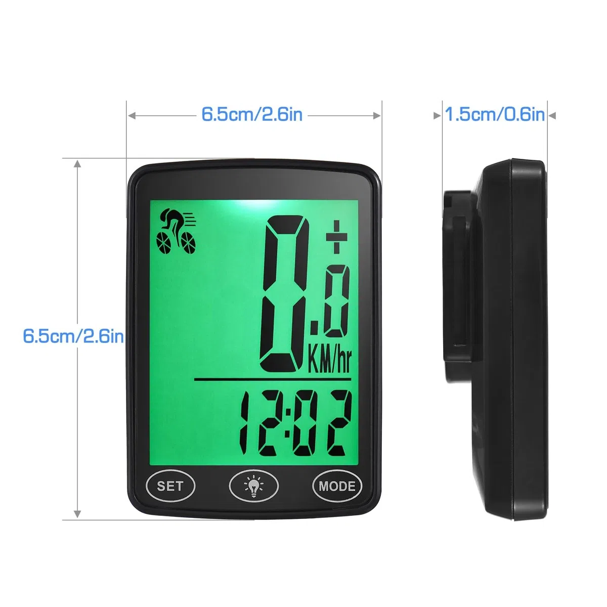 Contachilometri Bici Computer da bici impermeabile con contachilometri tachimetro for bicicletta e display della temperatura