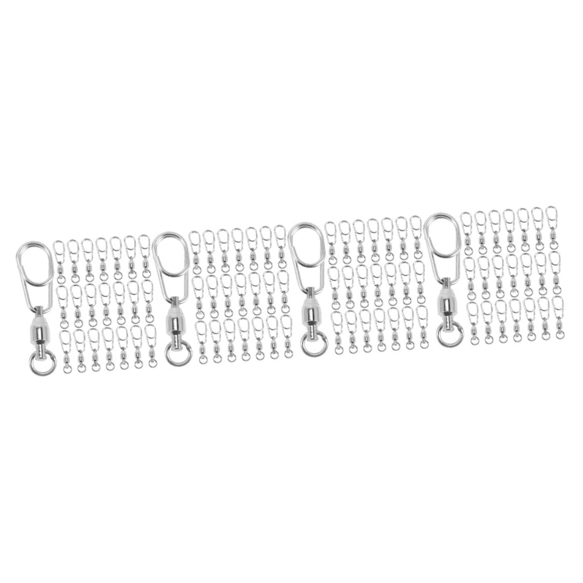 INOOMP 60 Pezzi Connettore Ad Anello A Otto Figure Esche Pesca per Cuscinetti A Dolce Utensile Rotante Pesca Girelle Rotanti Pesca A Scatto Girevoli Connettore A Scatto