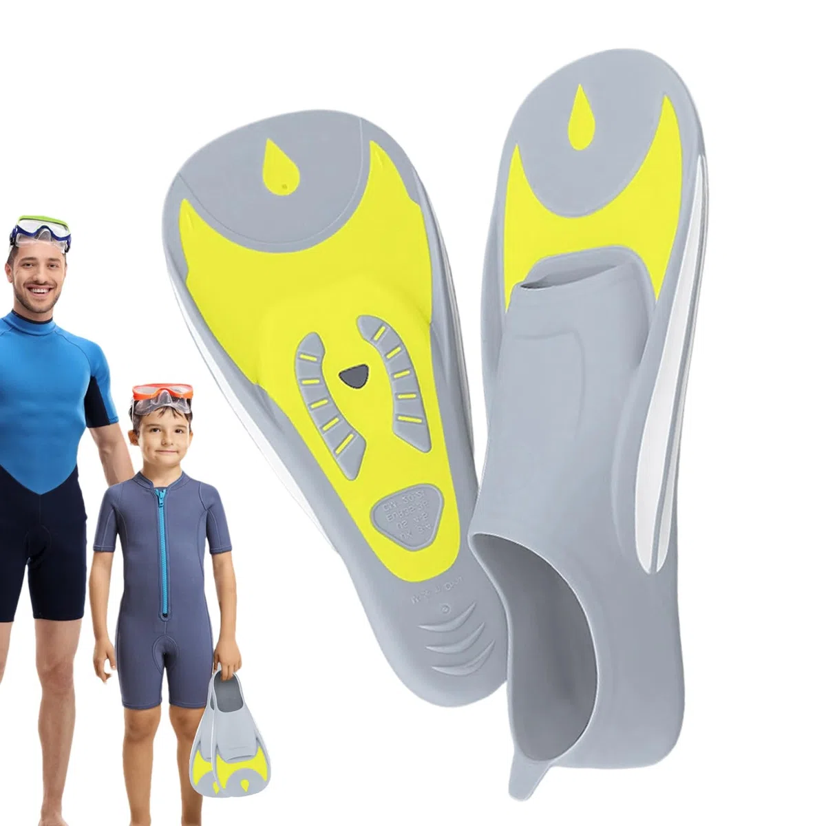 Pinne da nuoto per adulti Attrezzatura Subacquea Ergonomiche Stabilizzanti | Pinne Subacquee per Adulti Snorkeling per Allenamento Bodyboarding Viaggi Uomo Donna Ragazzi Ragazze