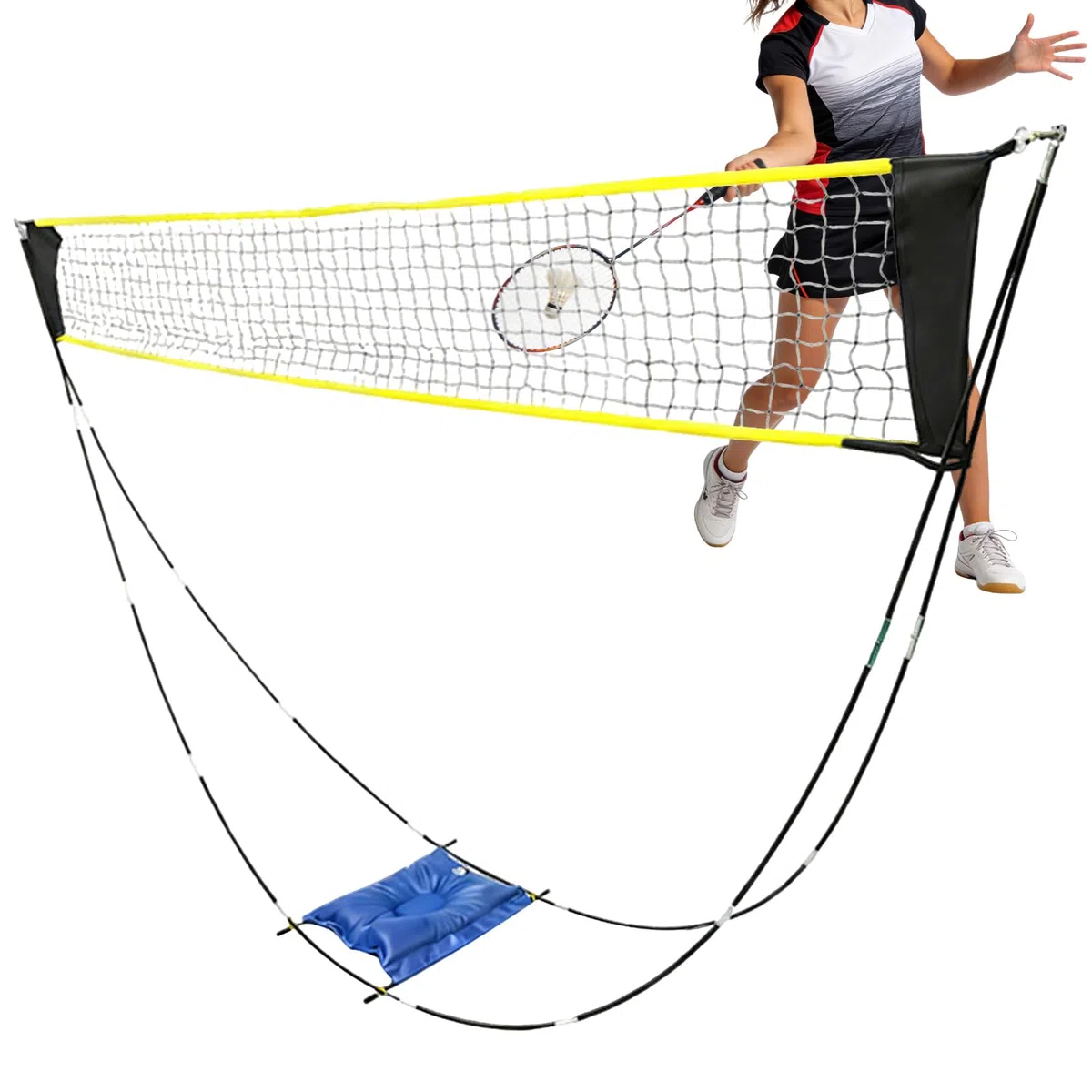 Rete da Badminton Attrezzatura per Allenamento Pieghevole | Rete da Tennis Compatta per Pratica in Giardino, Campeggio, Spiaggia, , Palestra, Scuola, Università