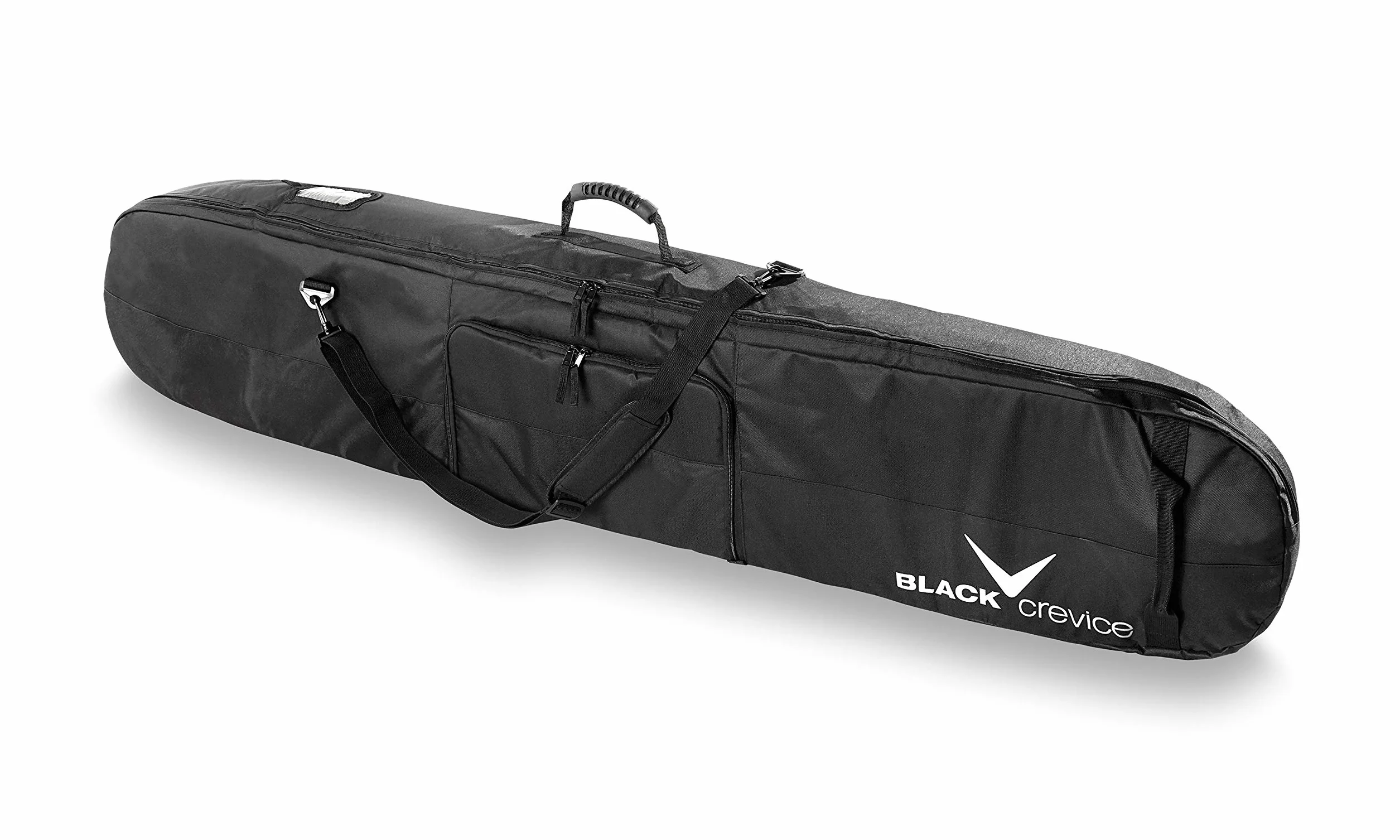 Black Crevice Borsa da snowboard (con scomparto per scarpe), nero/argento, 170 x 26 x 8 cm, 35 litri, BCR151001-1