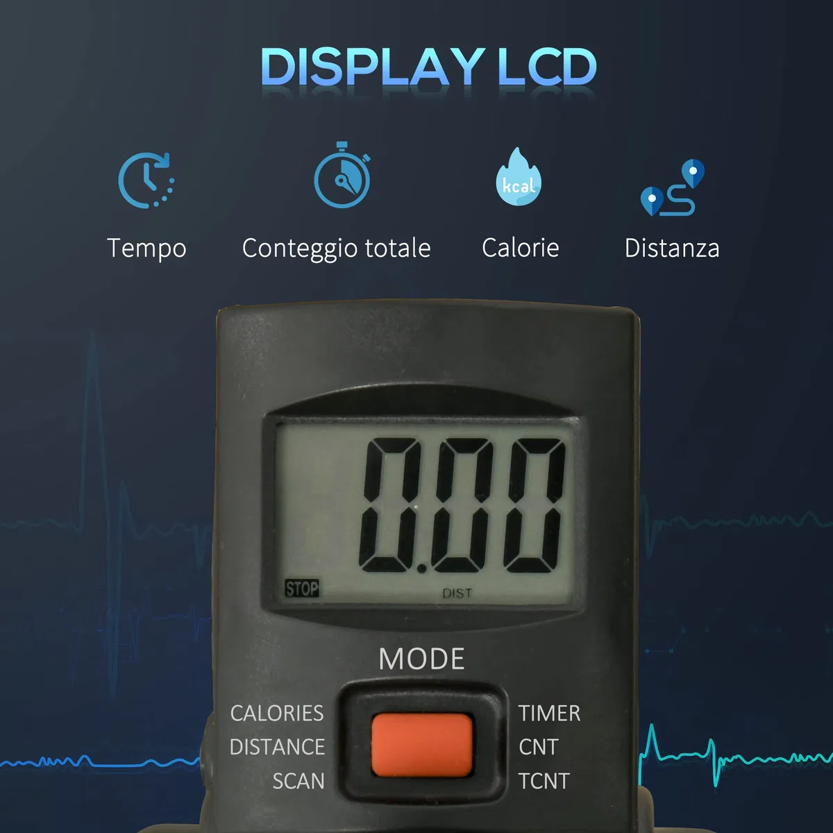 HOMCOM Mini Cyclette per Riabilitazione con Altezza e Resistenza Regolabile e Display LCD, in Acciaio e ABS, Nera e Rossa