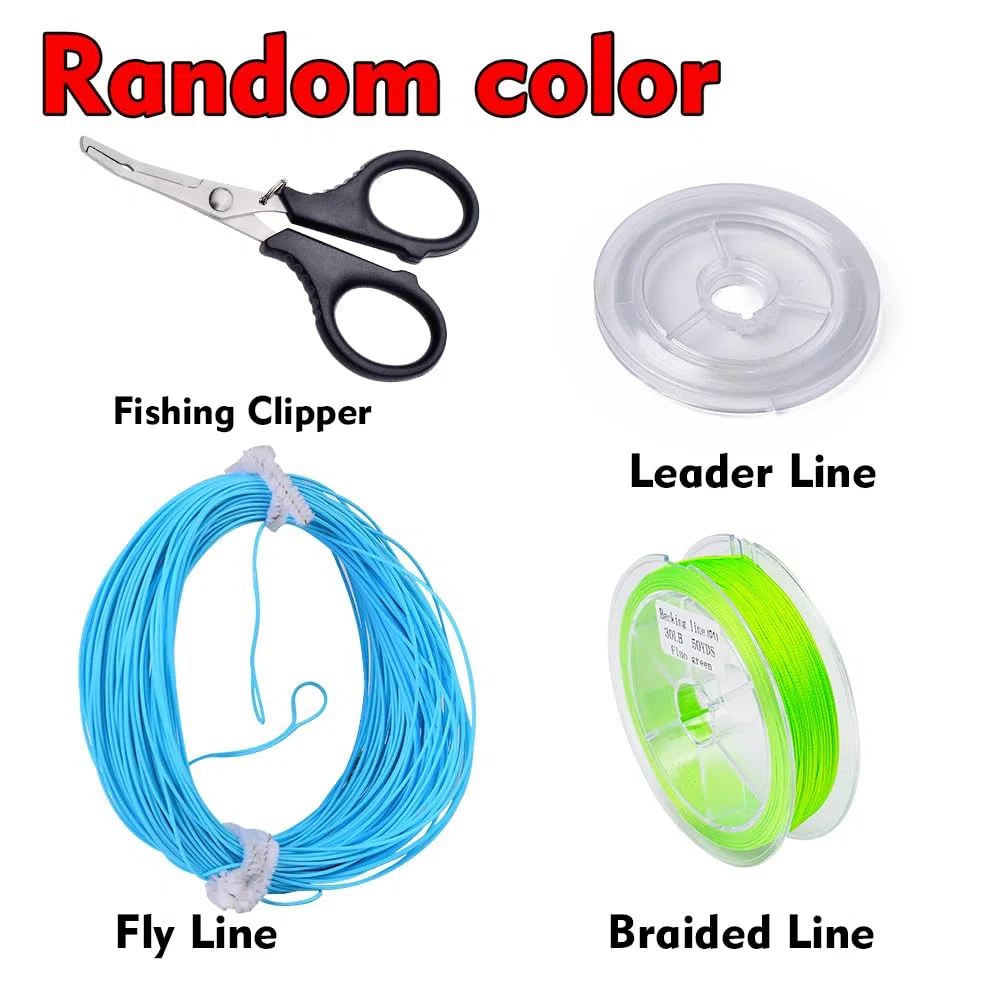 PROBEROS Pesca a Mosca Combo - Mosca Canna e Mulinello Pacchetto Completo di Avviamento Con Custodia - Mosca Pesce Kit
