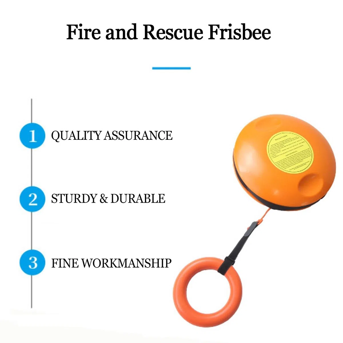 WHIPIN Frisbee salvavita, Frisbee Professionale per Il Salvataggio di Emergenza, Dispositivo di galleggiamento lanciabile, Disco di Salvataggio di Emergenza per annegamento