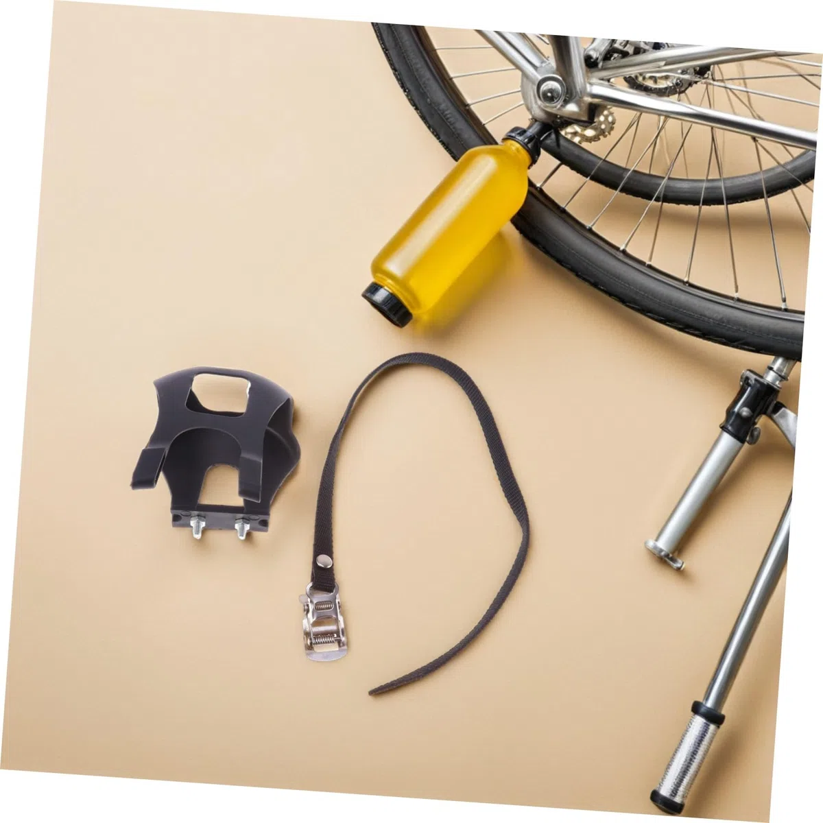 Happyyami 6 Pezzi Cinghie Regolabili per Pedali Bici con Clip per Dita Antiscivolo e Resistenti Intemperie Accessori Sicuri per Pedali Mountain Bike