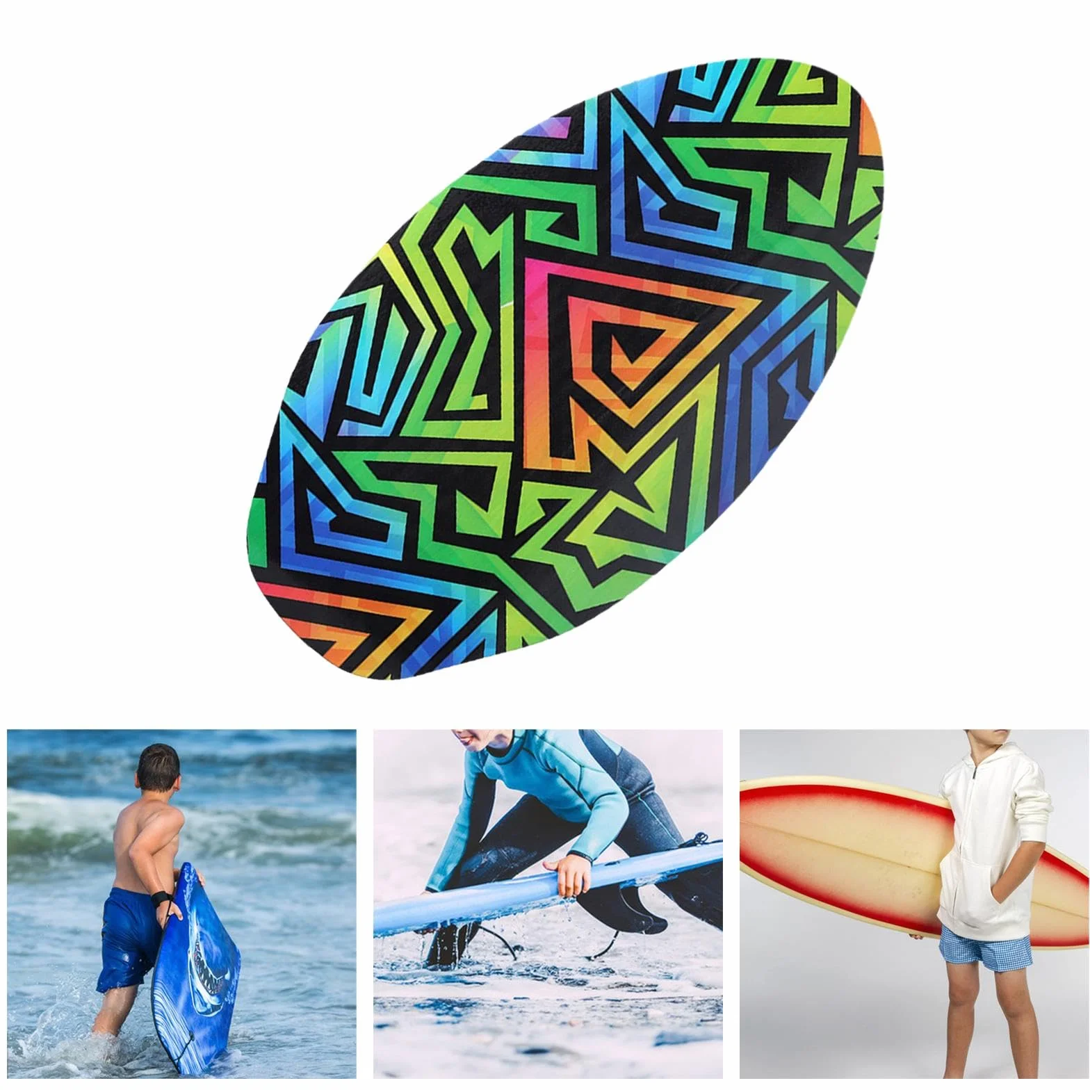 rockible Skimboard da Spiaggia per Bambini, Piccola tavola da Surf, tavola di Sabbia, Buon attrito, Estate, Pratico, per Principianti, Gioco in Acqua,