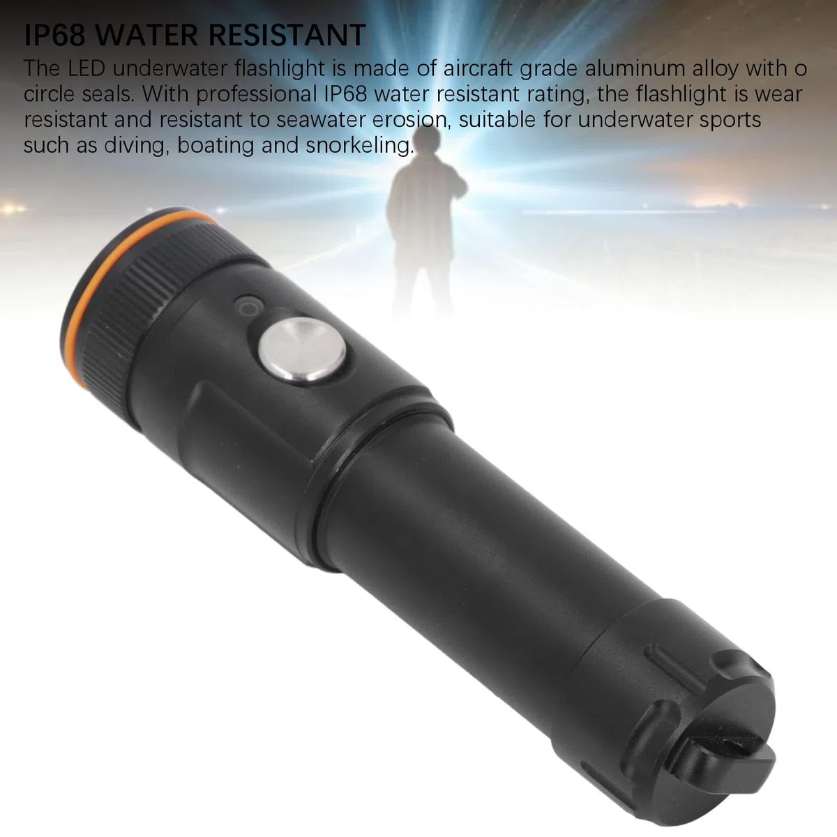 Torcia per Immersioni Subacquee, Torcia Subacquea Ricaricabile Super Luminosa Impermeabile IP68 con Indicatore di Carica, 6 Modalità, per Immersioni, Snorkeling