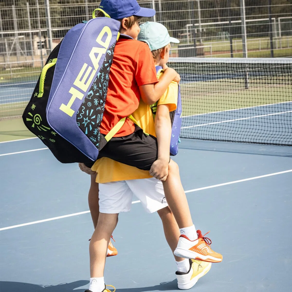 HEAD Borsa per racchetta unisex Youth JR Tour Monster Borsa da Tennis Verde Acido/Nero S, Verde acido/Nero, S