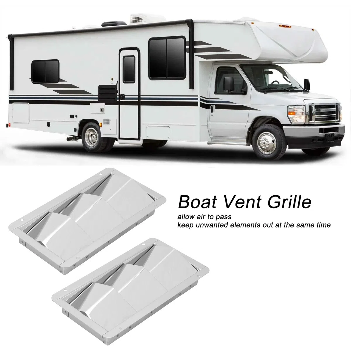 1 Paio 210x110mm Marine Air Vent Cover 3 Slot Rettangolo Feritoia Acciaio Inossidabile 304 Griglia di Ventilazione Dell'Aria Per Barche Otturatore di Sfiato Universale Per Barche