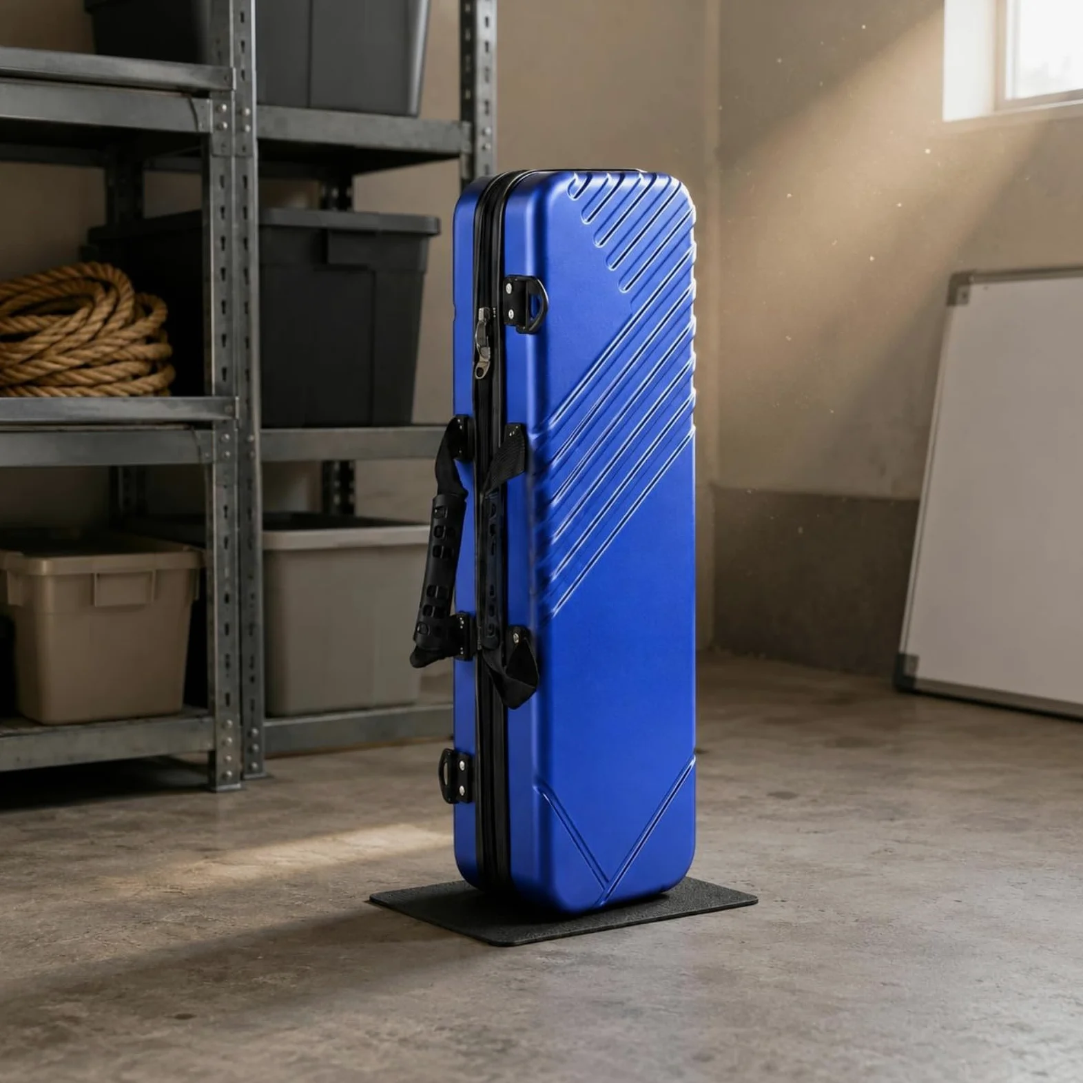 Custodia Rigida per Canna da Pesca Borsa Porta Canne Astuccio Portatackle Valigetta Impermeabile in con Tracolla Regolabile E Manico Adatta a Viaggi, Array, Nero, 95cm