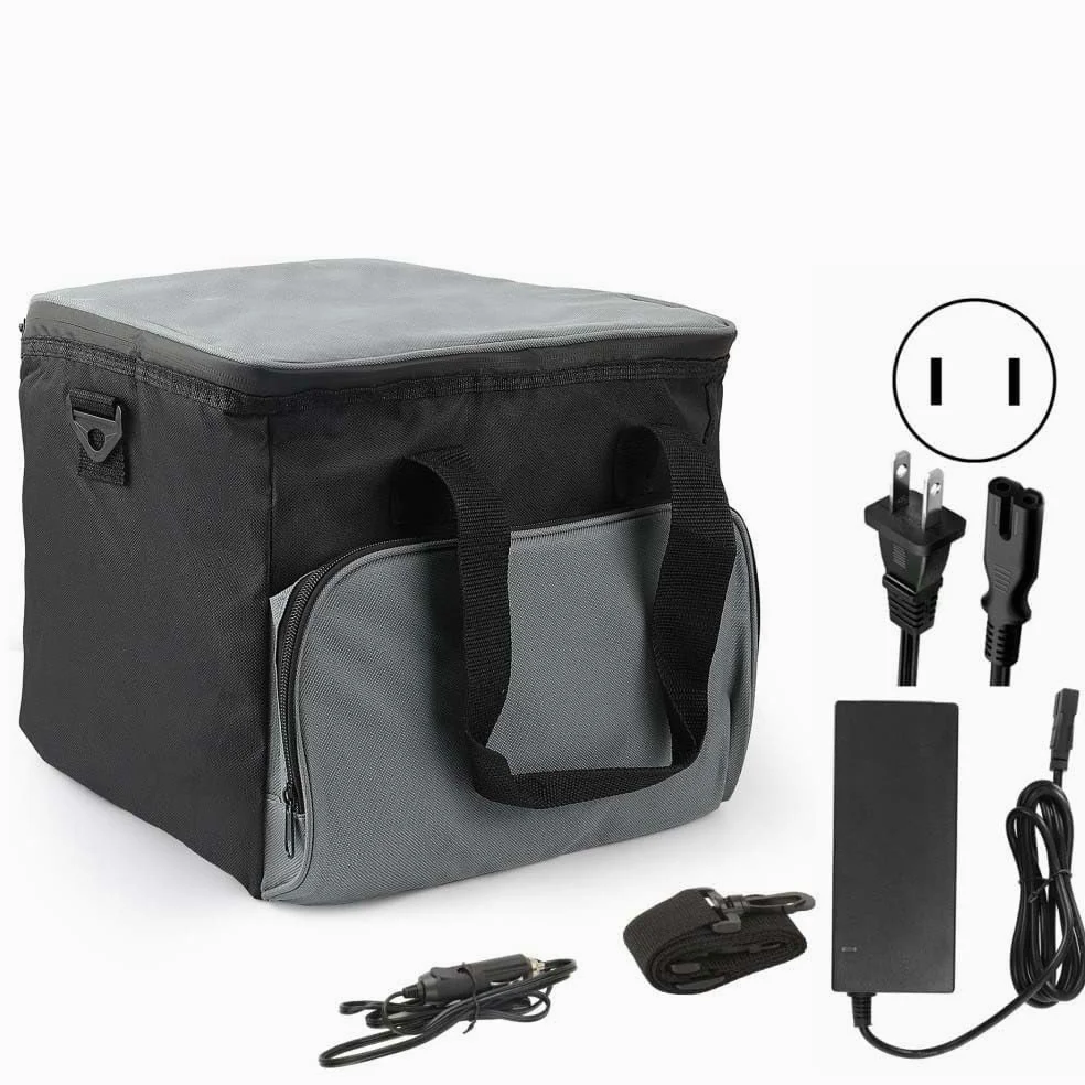 Borsa frigo elettrica portatile da 15 litri, frigorifero for auto da 12 V for viaggi in campeggio, scatola frigo automatica con presa DC con tracolla, mantiene il cibo fresco for camion, camper