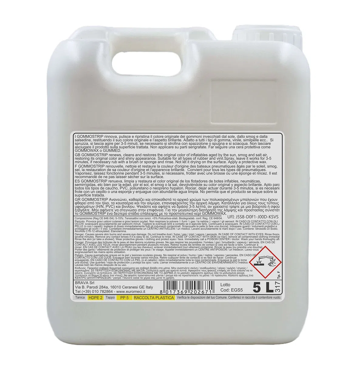 Gommostrip, Decapante rinnovatore per Gommoni, 5.000 ml
