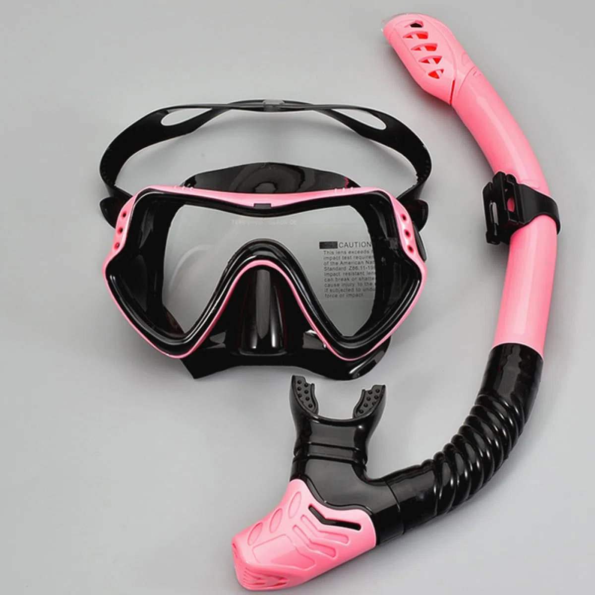 Occhialini da Snorkeling Rosa per Ragazzo Ragazza, Set Tubo | Silicone, Finestra Unica, Fascia Elastica, Drenaggio Unidirezionale, Ampio Angolo di Visione e Comfort Aumentato