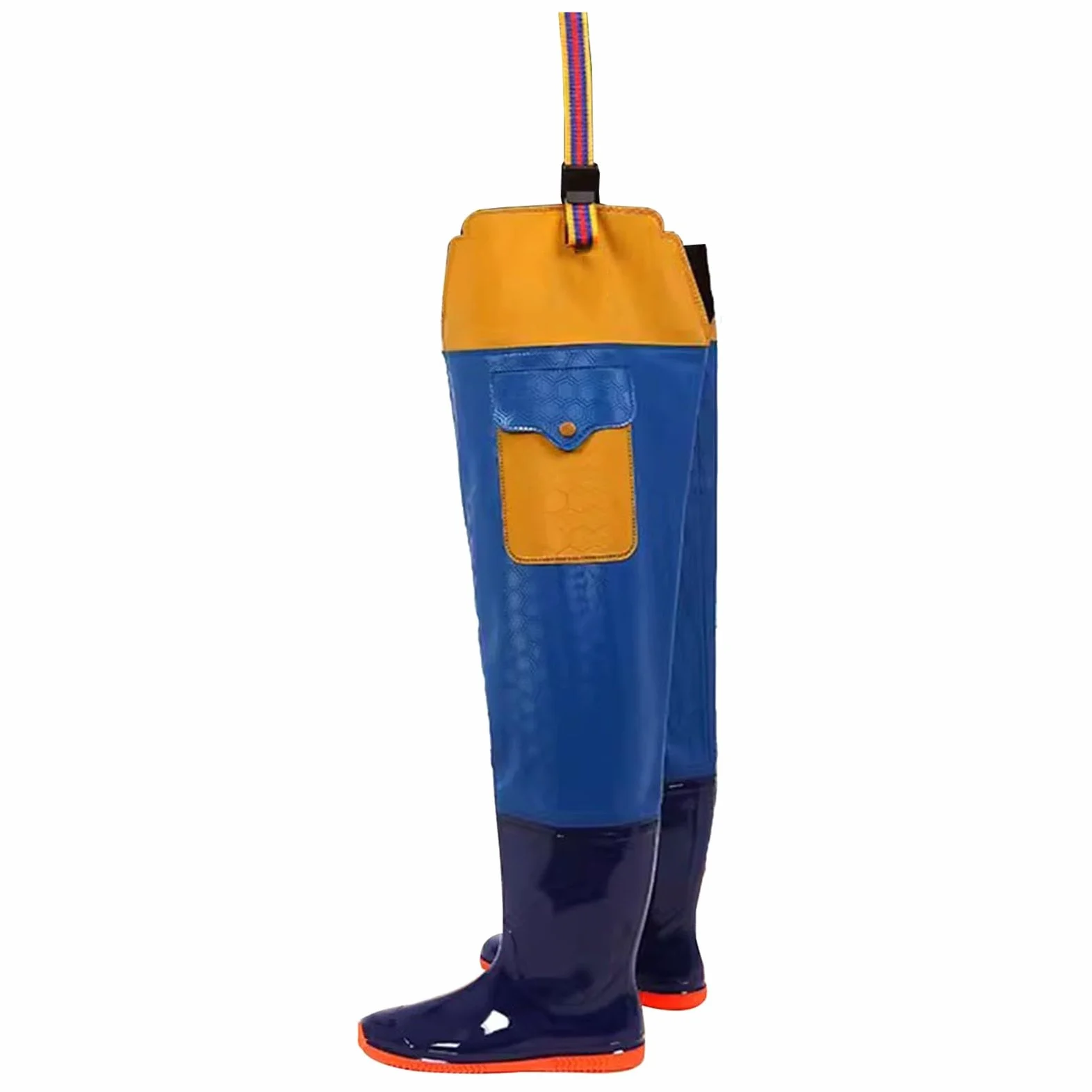 Trampolieri da Pesca | Trampolieri for anca impermeabili in PVC for caccia alla pesca unisex blu taglie USA 4.5-9.5(9)