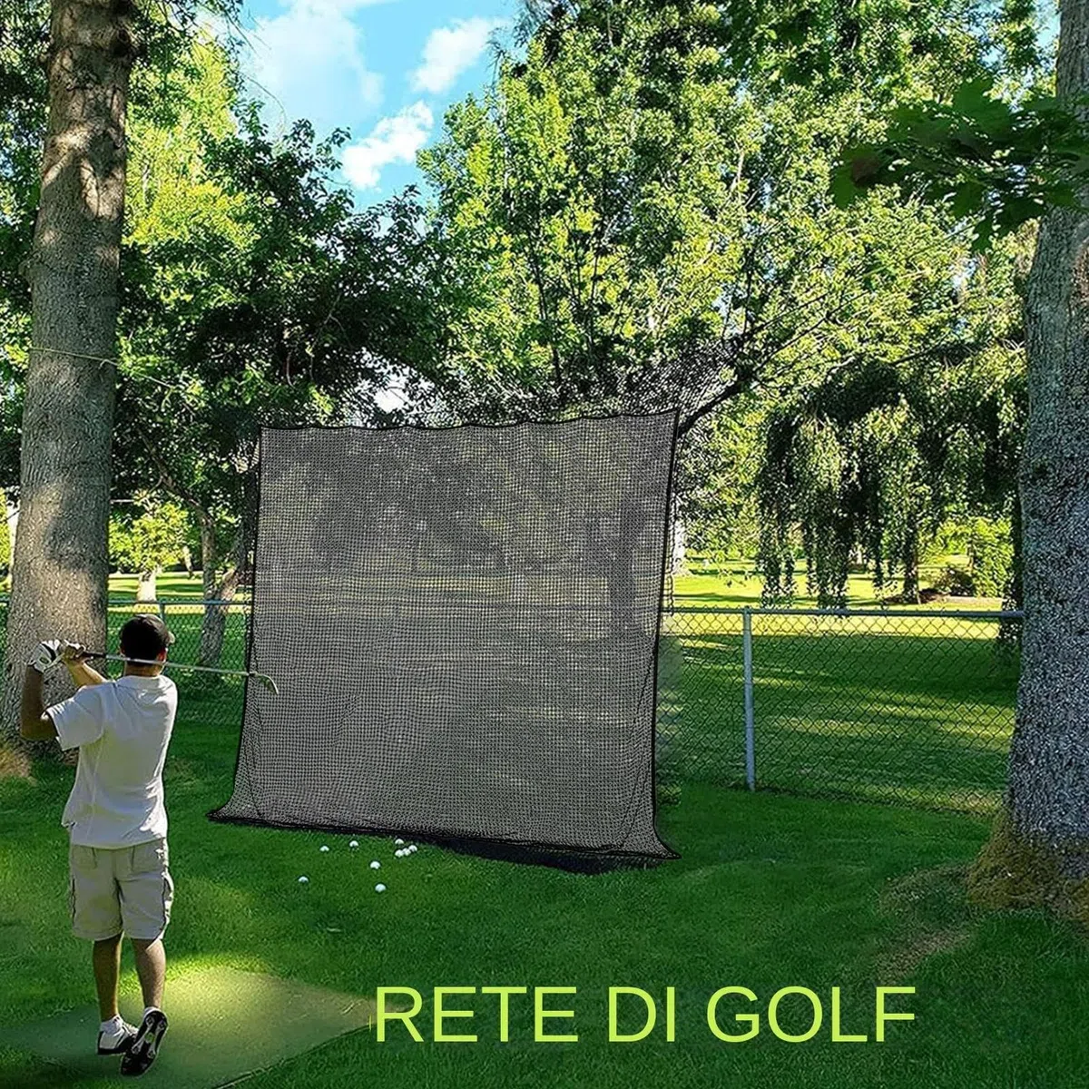 Rete da golf all'aperto, rete da golf indoor | 3x da golf palla da golf estenza di pratica,Guida a rete, rete da chipping di hockey, simulatore per esterni, pesante per il giardino esterno