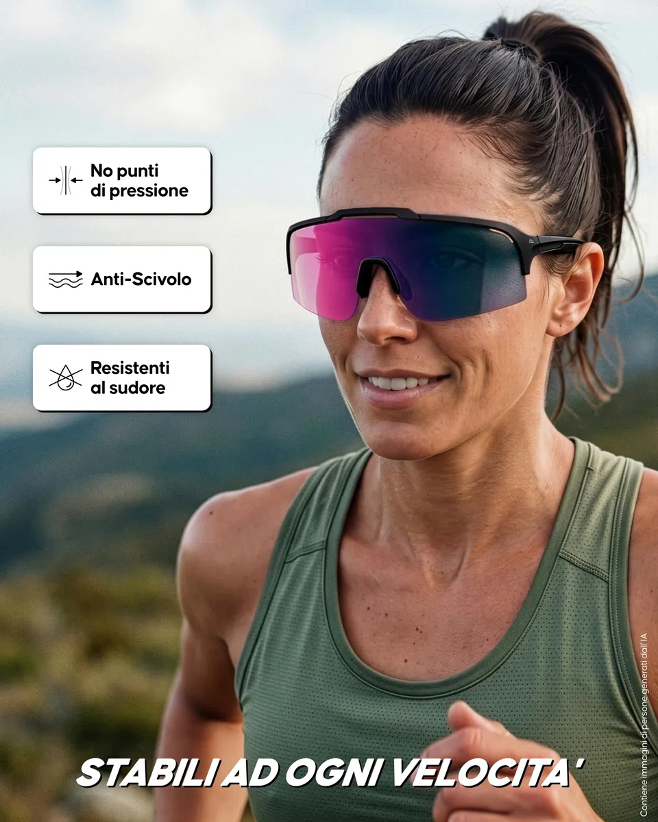 DANISH ENDURANCE Occhiali da Ciclismo Protezione UV, TR90 Leggeri Uomo Donna