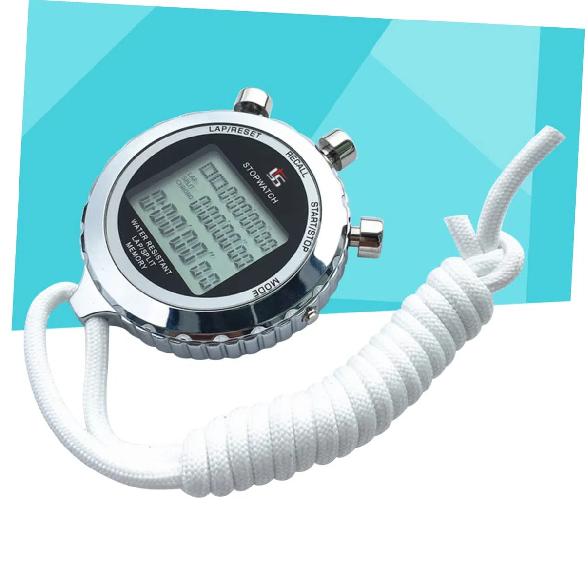 VANZACK Digitale e Funzione Cronografo Sportivo in Acciaio Inossidabile Cronometro con Display Lcd a 3 Righe per Allenamento e Studio