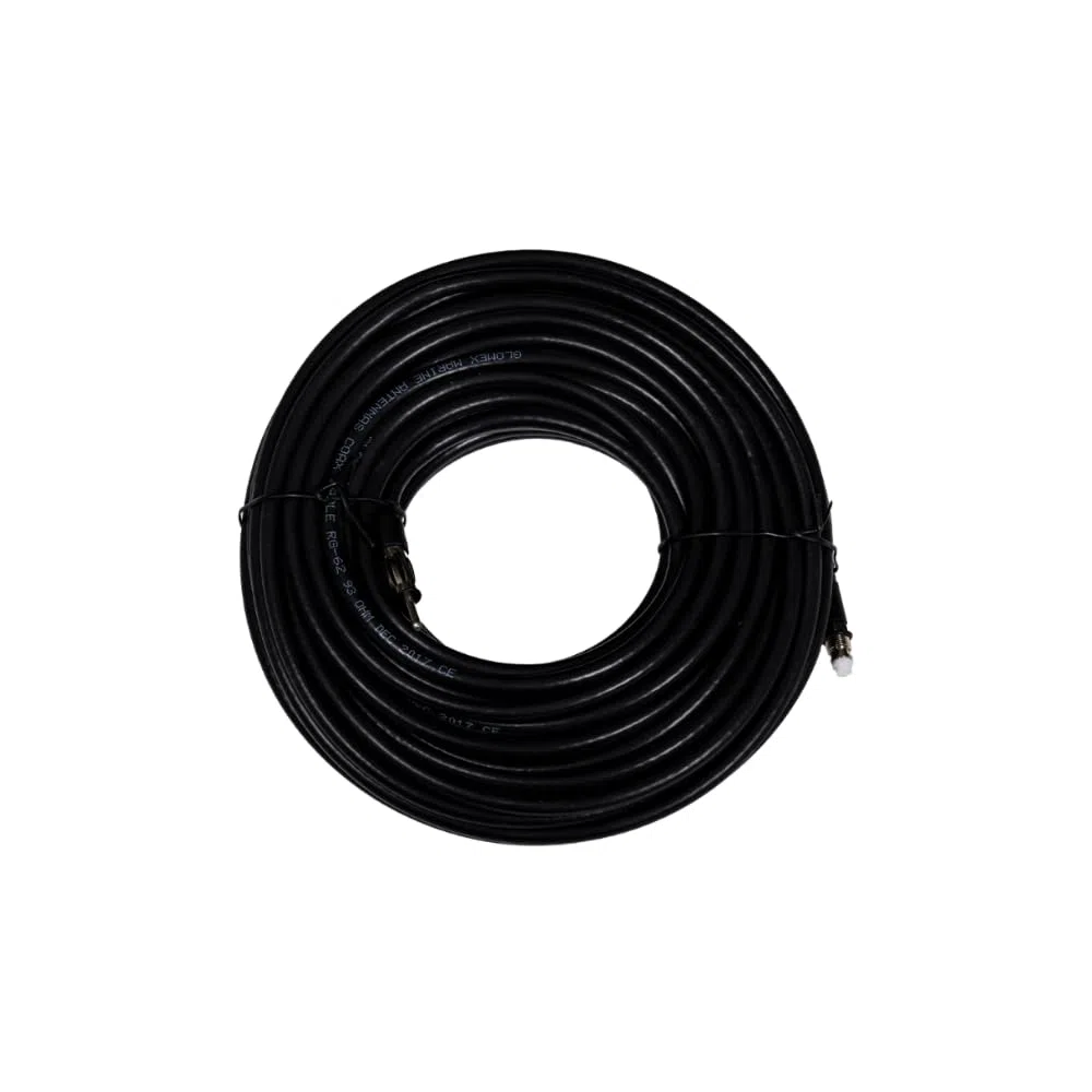 Glomex – Cavo Coassiale RG-62 Bassa Perdita 18m (93 Ohm), Modello RA360/18 – Connettori FME/Motorola Pre-Installati, Fast Fitting, Per Antenne FM Glomeasy, Per barche a vela, motore, gommoni, yacht