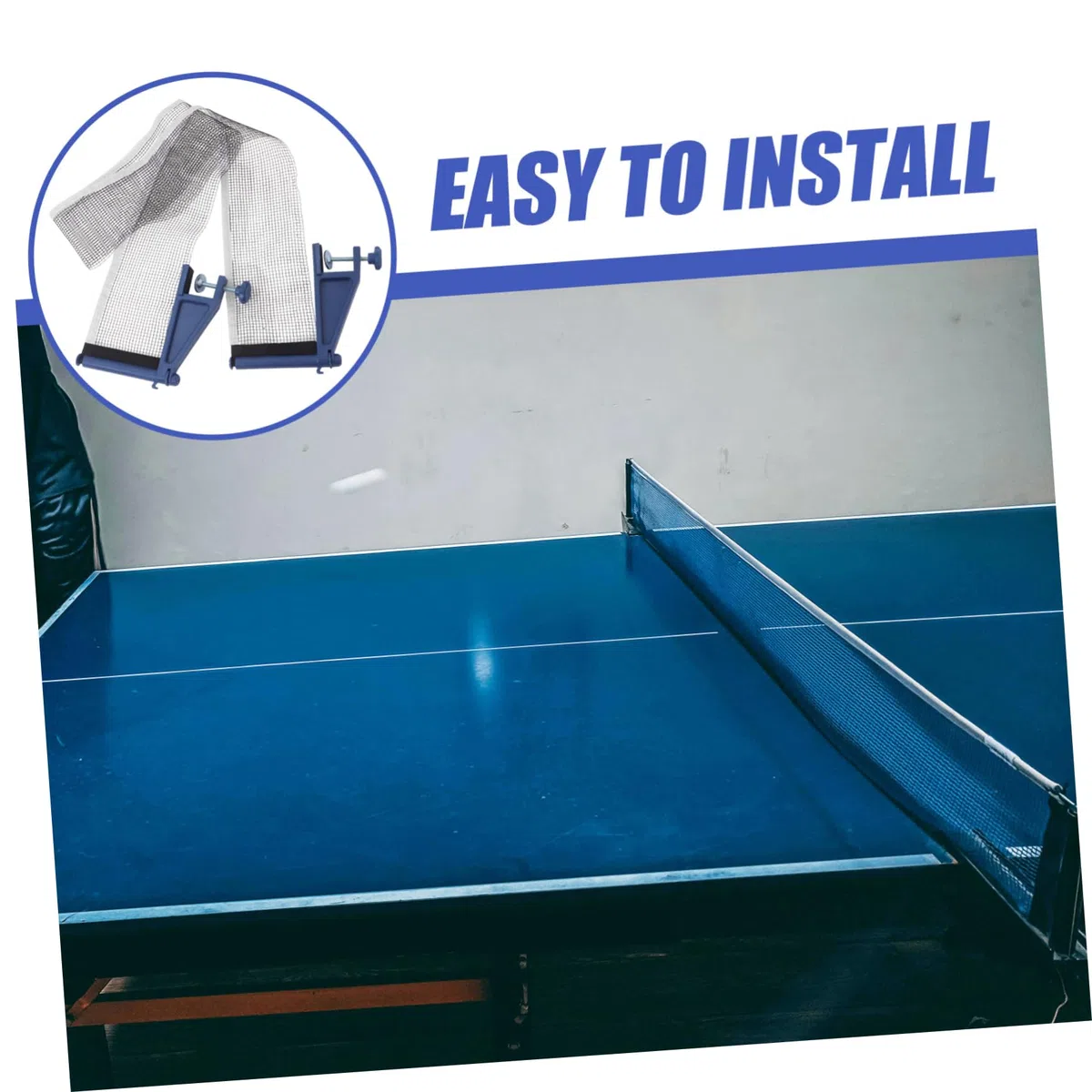 Yardwe Rete da Ping Pong con Morsetti Rete da Tavolo da Ping Pong Telescopica per Interni Ed Esterni Pali Inclusi Materiale Resistente Facile Installazione e Trasporto