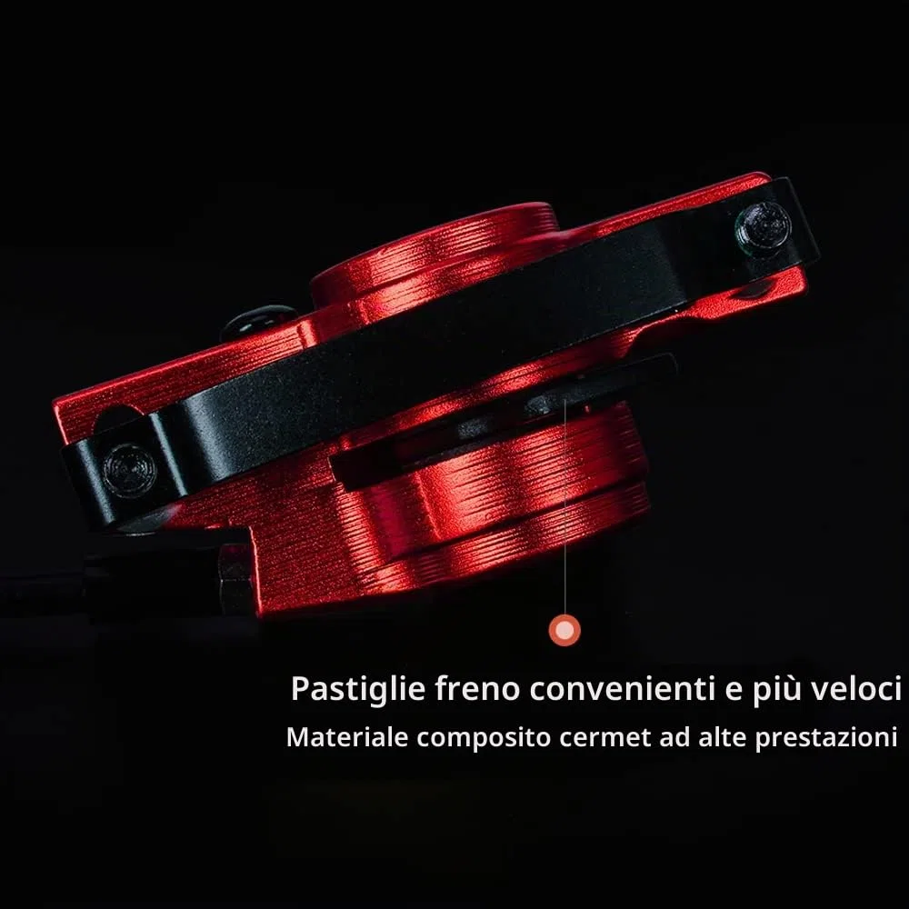 Bike Set Freno Idraulico con rotori da 160 mm Leva Pinza Freno a Disco Idraulico Anteriore e Posteriore per Bici elettrica Scooter Bicicletta