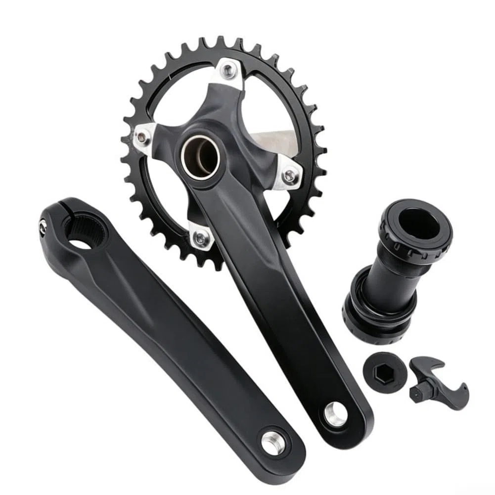 Guarnitura MTB in lega 32T 104BCD Corona singola | Costruzione in lega di alluminio, corona larga stretta 32T, vestibilità 104BCD, per uso robusto MTB, lunga durata