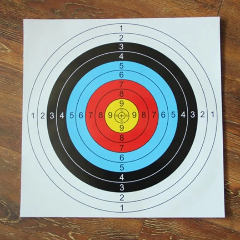 10 pezzi di carta bersaglio per arco e freccia shoo ting training, 10 * carte bersaglio 60 * 60 * 0,1 cm