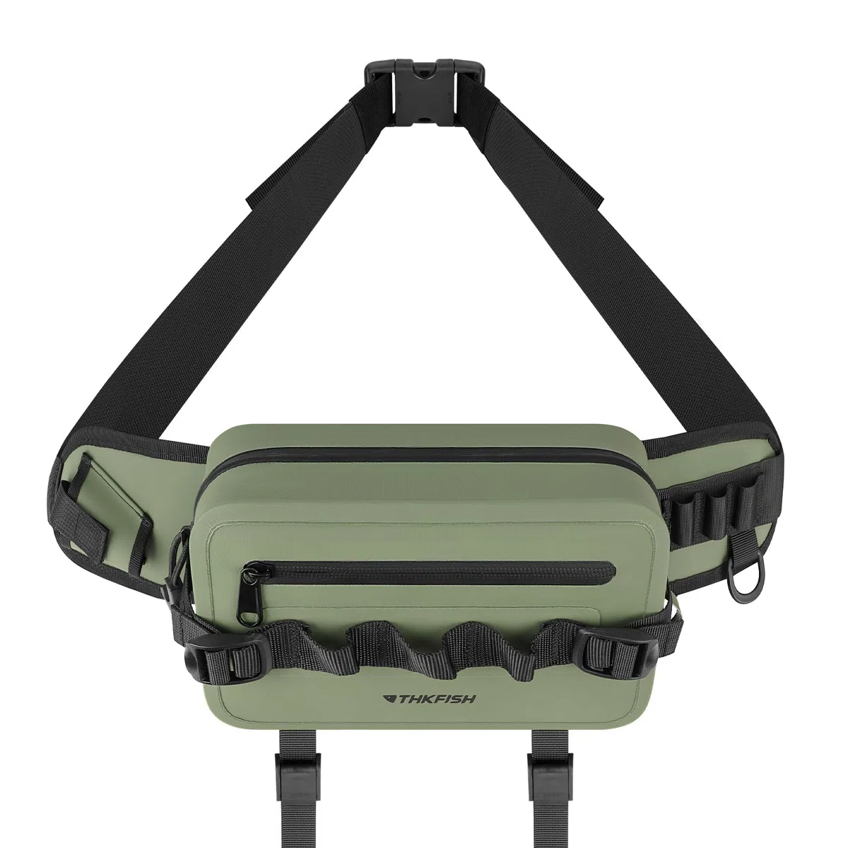 THKFISH Marsupio impermeabile per attrezzatura da pesca, con chiusura ermetica con cerniera, IPX8, impermeabile, con cinghia regolabile, per pesca a mosca, kayak