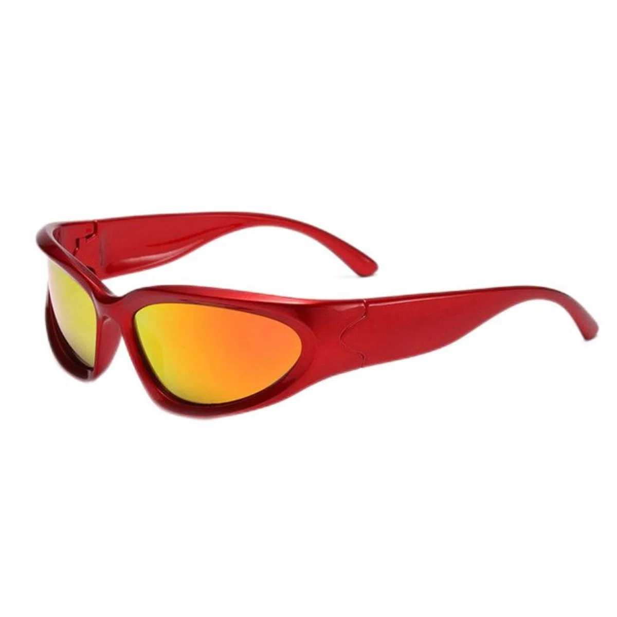 Occhiali da Ciclismo， Occhiali da Sole Sportivi Ciclismo for Uomo e Donna, Stile Vintage, alla Moda, Punk, F12, con Pellicola polarizzata