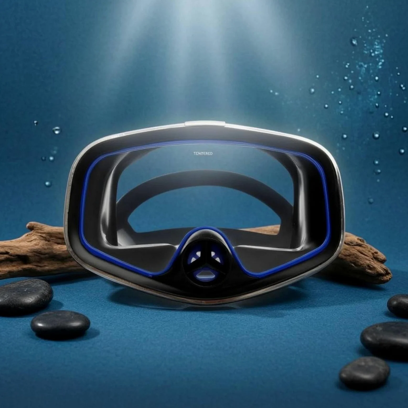 Maschera Subacquea Integrale Occhiali Nuoto Visore Snorkeling Ampia Lente in Vetro Temperato Antiappannamento Cinturino Regolabile Silicone