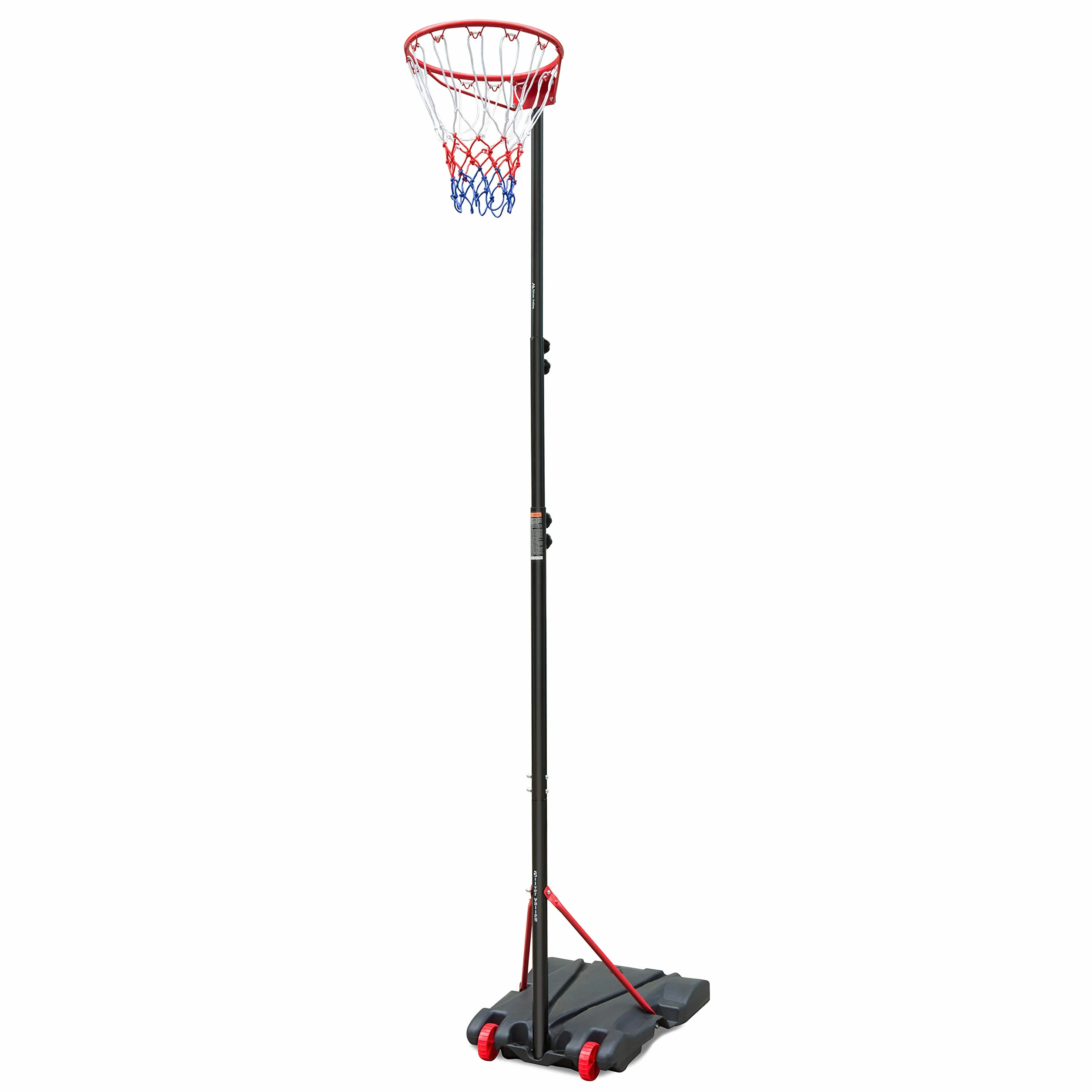 Silver Valley Pro Court - Canestro da netball regolabile in altezza e palo ufficiale portatile