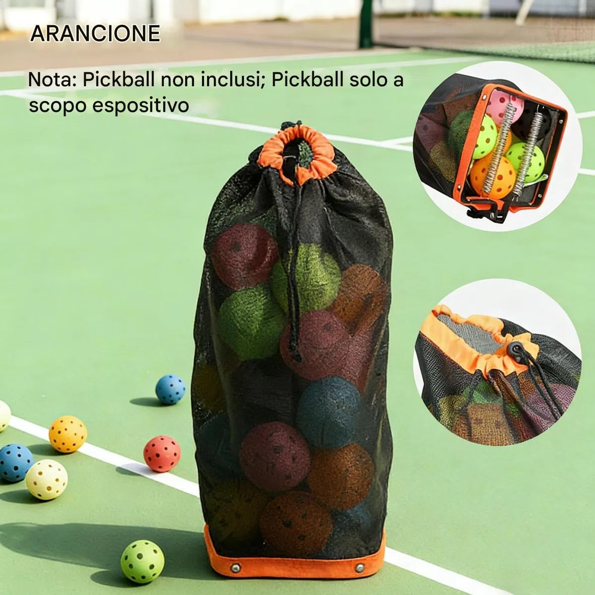 Generico Raccogli Palle da Confortevole e con Grande capacità di Raccolta | Raccoglitore Di Palline Da Tennis per Uomini Donne Ragazzi Giovani Ciclisti Golfisti
