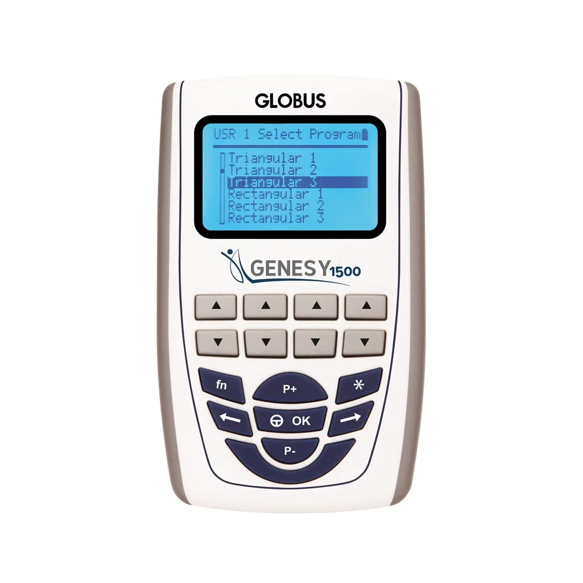 Globus | Genesy 1500, Elettrostimolatore a 4 Canali Con 414 Programmi, Ad Uso Medico Per Terapia Riabilitativa, Fisioterapica e Riabilitazione Motoria