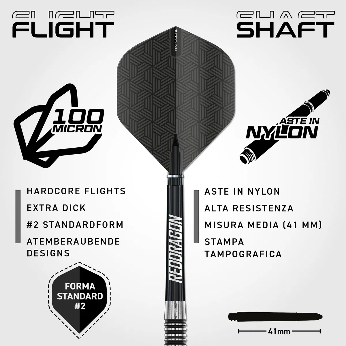 RED DRAGON Pegasus Switch Point – Powered by Winmau Darts | Punta in acciaio da 24 g | Set di freccette professionali all'80% in tungsteno | Esclusivo set di freccette Amazon con custodia