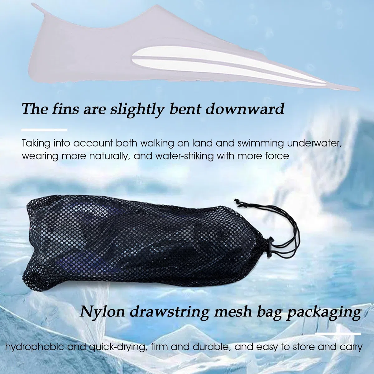 Pinne per il Nuoto Portatili, Ergonomiche e Stabilizzanti | Pinne Da Nuoto Corte Per I Bambini Per Allenamento per Uomo Donna Snorkelling Nuoto Apnea Allenamento Viaggio