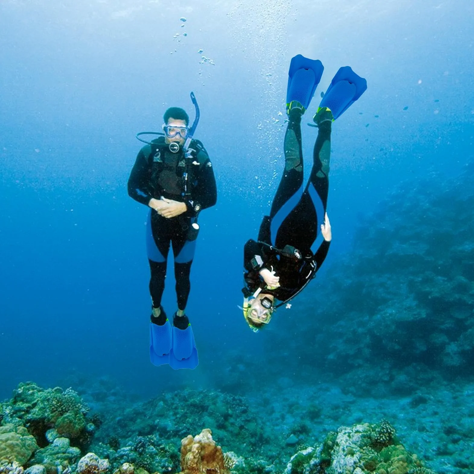 Pinne da nuoto | Pinne corte e portatili in silicone, infradito leggere per immersioni, adatte per uomini e donne per l'uso in piscina, in mare, immersioni, snorkeling, nuoto e allenamento