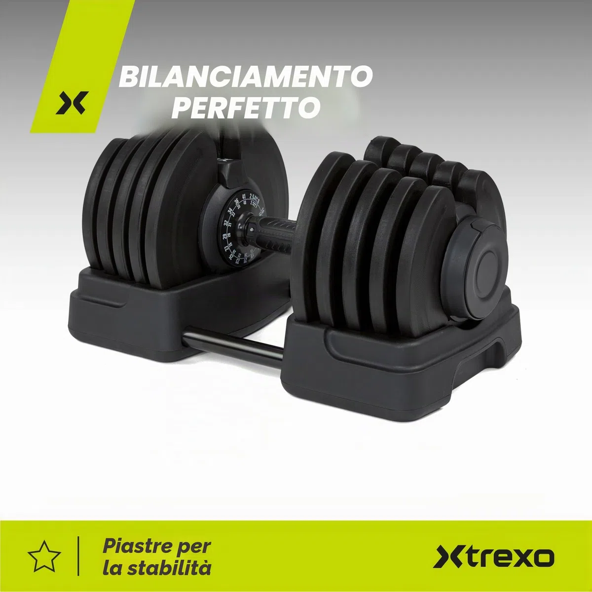 TREXO Set di manubri corti e bilancieri regolabili 2 in 1, da 2 kg a 41 kg, ideale per allenamento di forza, fitness e costruzione muscolare, manubri e bilancieri regolabili, set in ferro con