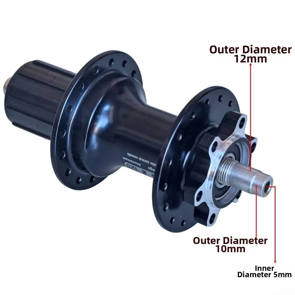 Besttoolifes Set mozzo bicicletta anteriore posteriore 100mm e 135mm | Mozzi bici in lega di alluminio con cuscinetti sigillati, per cassetta HG 11/12 velocità, freno a disco a 6 bulloni