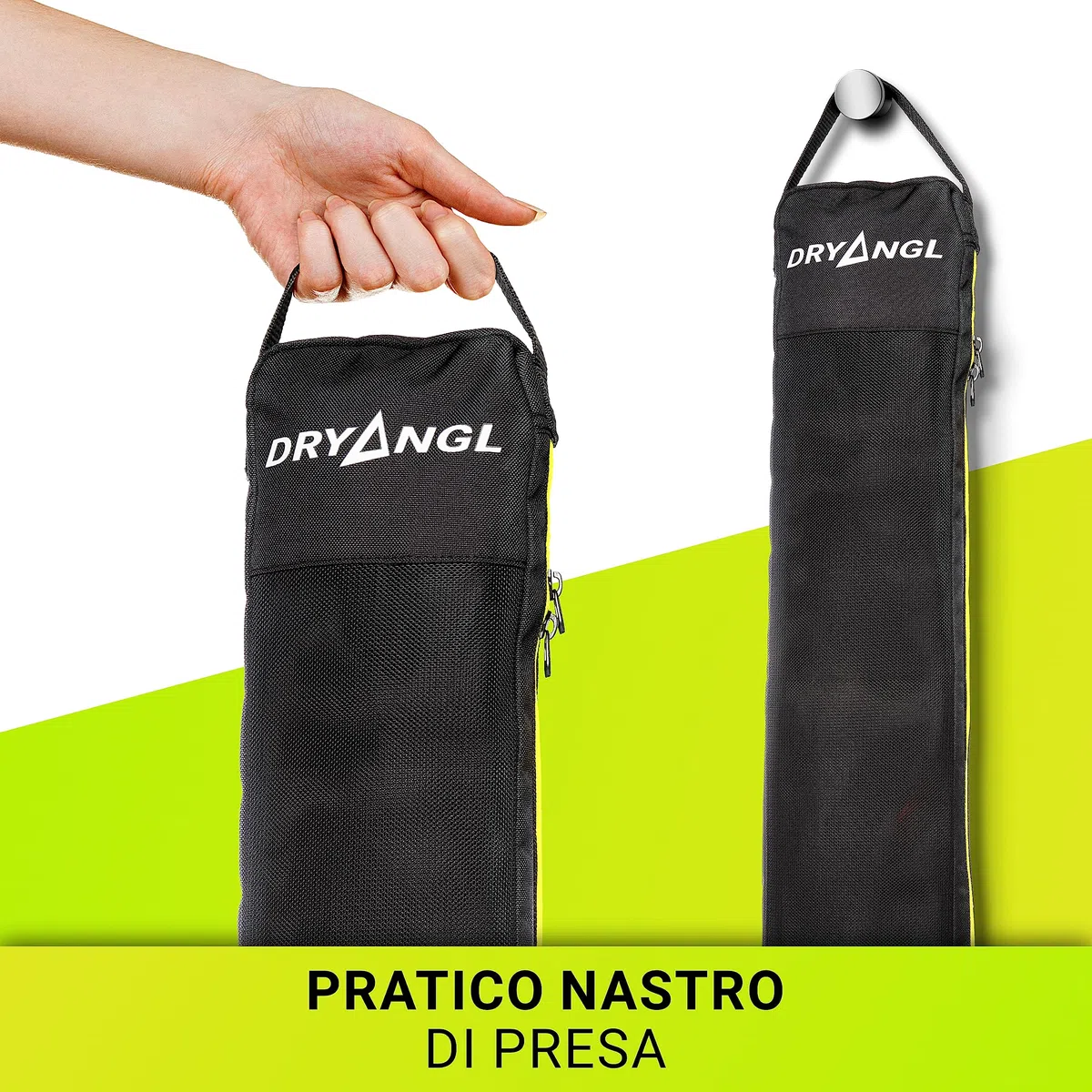 Borsa di protezione per barra kitesurf, con cerniera su entrambi i lati e inserto in rete traspirante, pratica maniglia a fettuccia e passante per appenderla. Kite control bar bag, 60x12x4,5cm