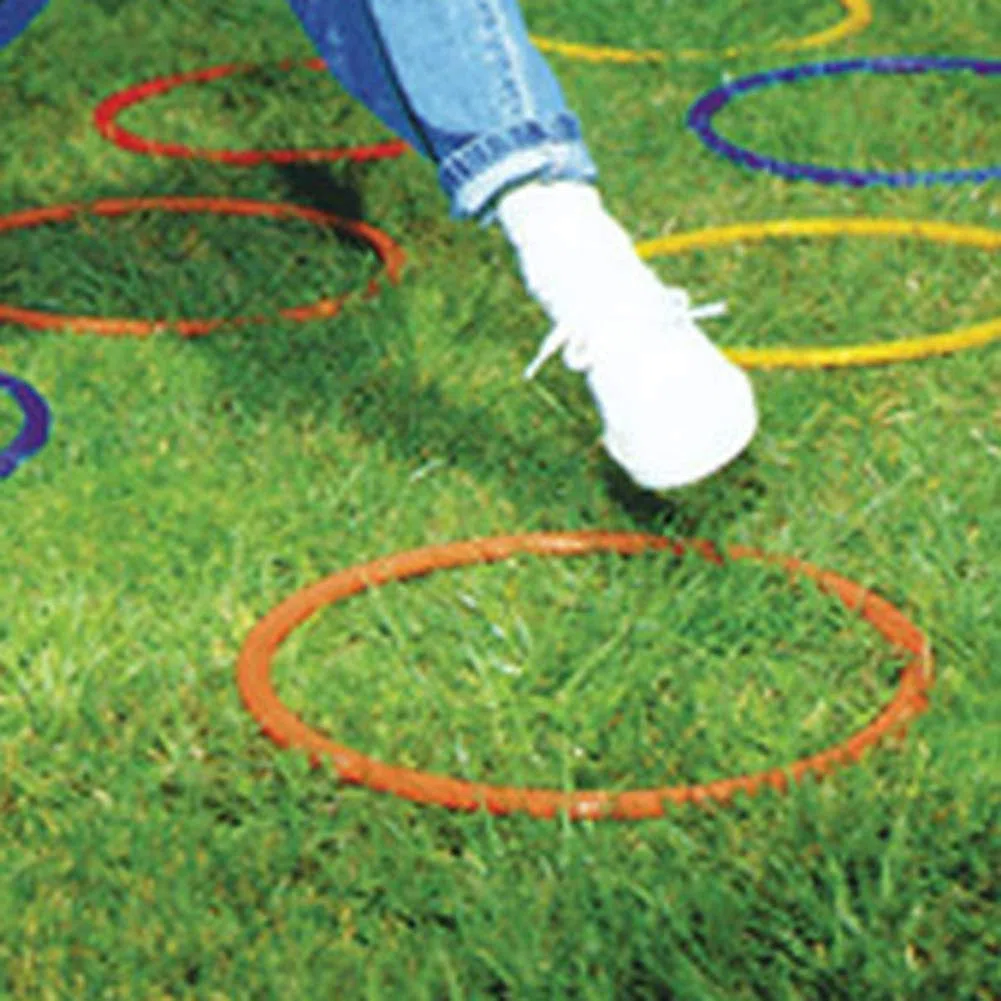 Jenngaoo Anelli da Allenamento per Calcio, 6 Pezzi Multicolor Sport Training Speed ​​Ring Football per velocità di Controllo Agility Training Skills - 16 Pollici di Diametro