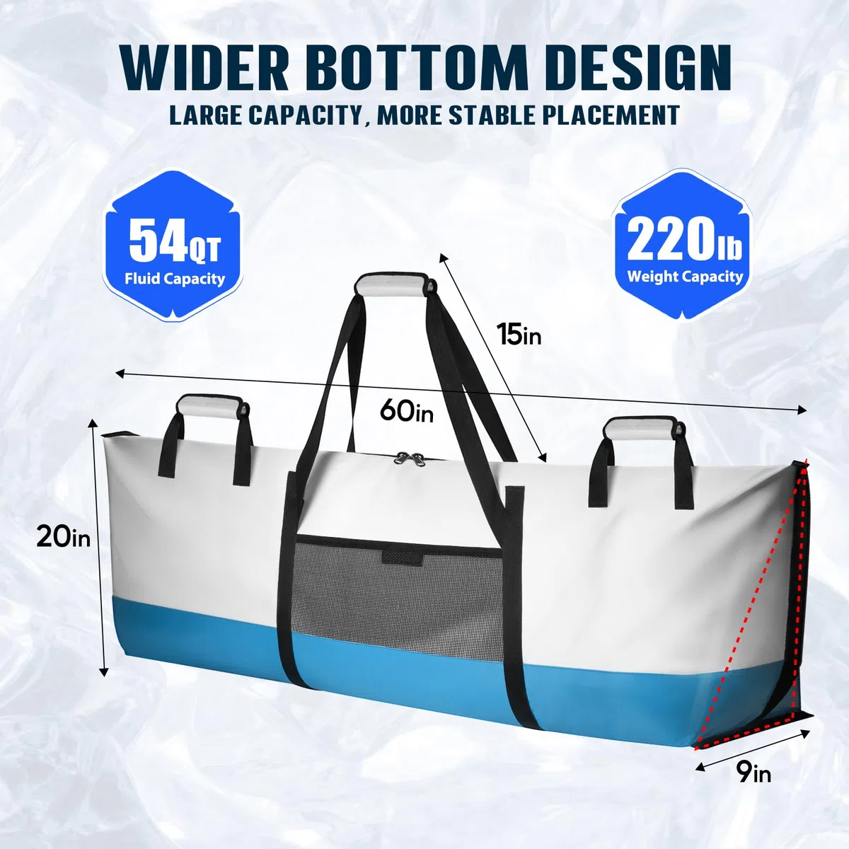 THKFISH Borsa termica per pesci per pesci, 152,4 x 50,8 x 22,9 cm, impermeabile