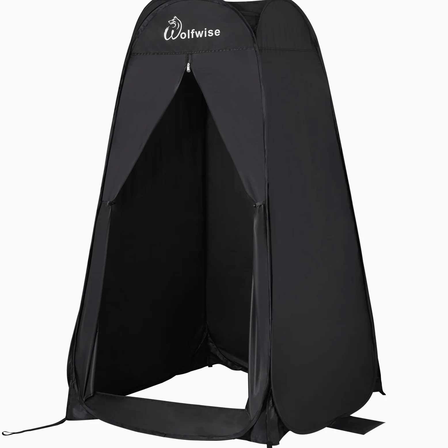 Wolfwise Tenda ad Apertura Istantanea Pop-Up, per Campeggio Spiaggia Bagno Spogliatoio Doccia Riparo Privato, WC, Toilet, Larghezza 40" (101 cm), Altezza 75" (190 cm), Nero