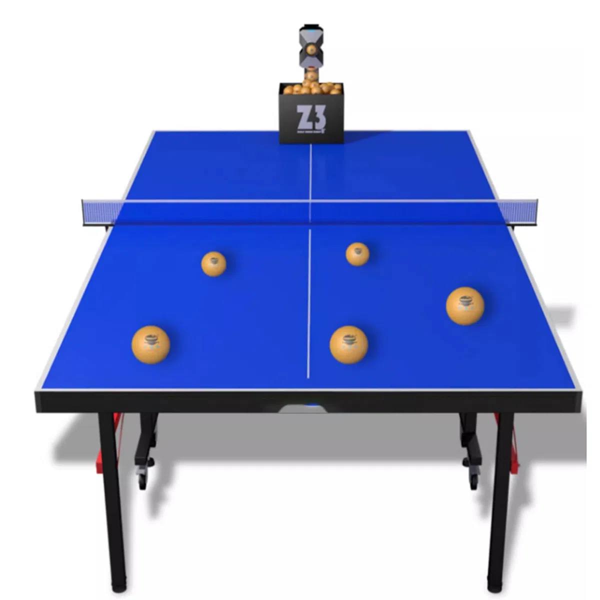 Macchina da ping e pong automatica, robot da ping-pong con 100 palline e reti, 10 modalità programmabili, avviatore automatico per principianti
