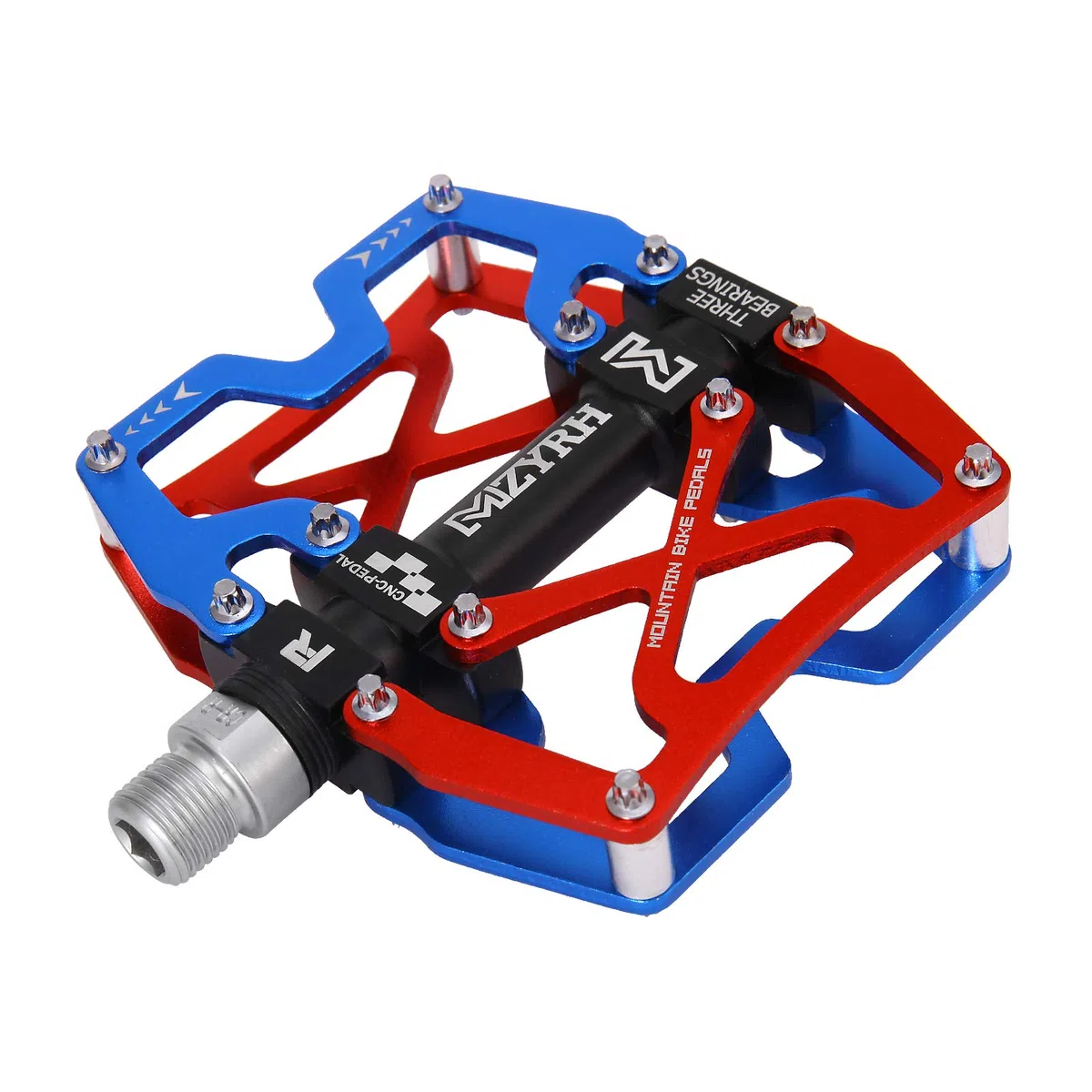 MZYRH Pedali per mountain bike, ultra resistenti, colorati, lavorati a CNC, 9/16", sigillati con 3 cuscinetti