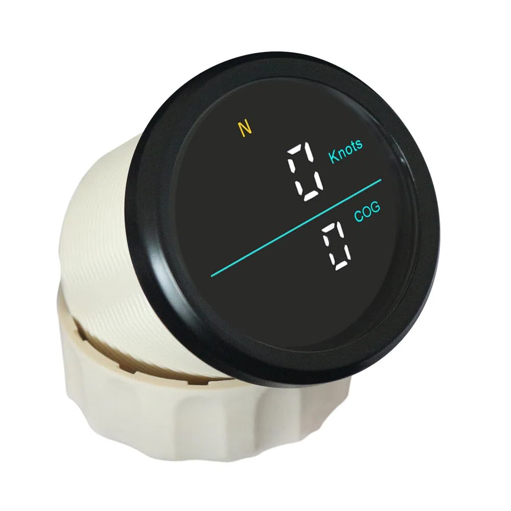 ELING 52 mm tachimetro universale GPS 0-999 km/h nodo mph con percorso su fondo retroilluminato 12V 24V per barche a vela marina