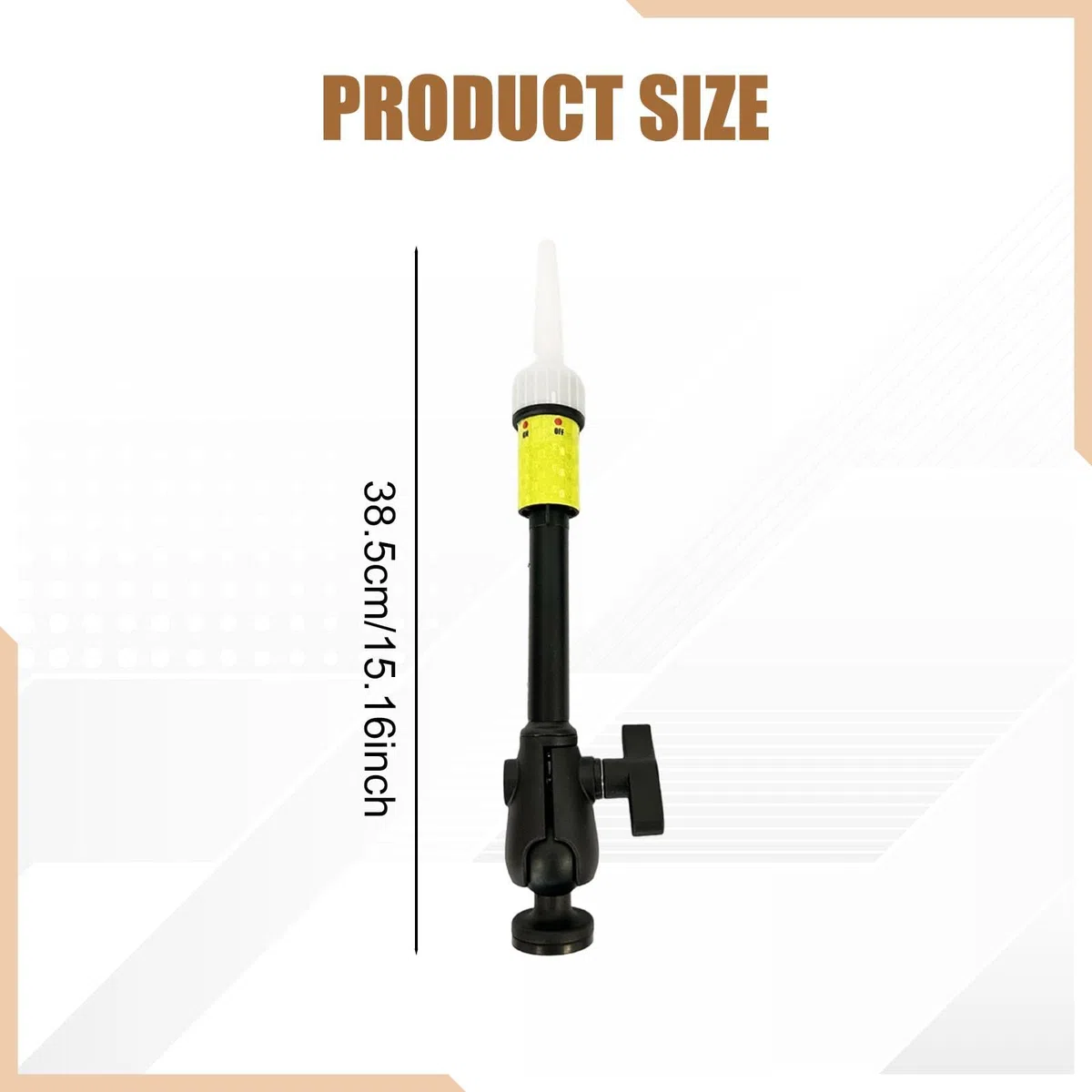 Kayak Light Luce per Kayak Barra Luminosa Palo Accessorio Antiurto Impermeabile Breve Montaggio in Nylon Acciaio PP Adatta a Club Pescatori Notturni