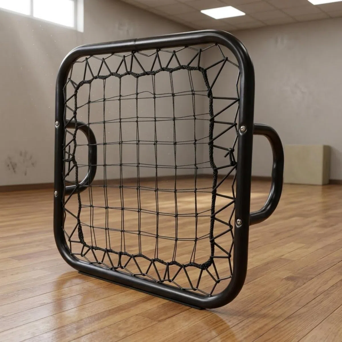 Rebounder Portatile con Maniglie Rebounder Quadrato 50x50 Costruzione Robusta Attrezzatura Sportiva per Allenatori, Allenamento di Calcio