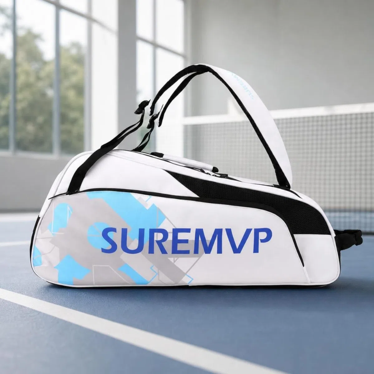 Borsa Porta Attrezzatura Sportiva Zaino Racket Borsa Tennis Borsa Padel Borsa Badminton con Doppia Cerniera E Pannelli a Oxford E PU Capienza 45, Array, D-10 Verde Pappagallo