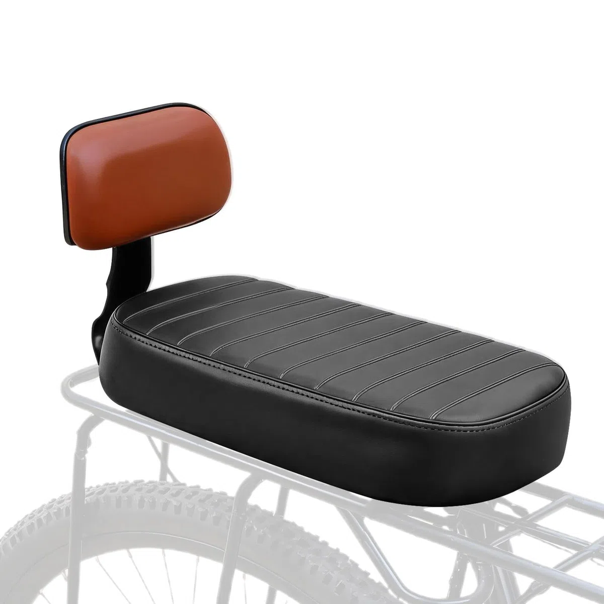 Seggiolino Bici Posteriore Sella Di Ricambio Regolabile Con Cinghie | Sedile Passeggero con Schienale Antiscivolo Per Bambini, Ragazzi E Giovani Ciclismo Su Strade All'Aperto Per Lunghi Tragitti